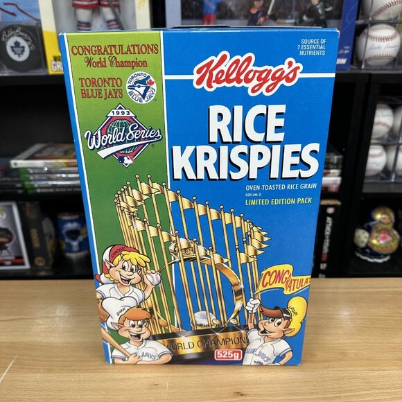 Rice Krispies Toronto Blue Jays 1992 World Series Commemorative Cereal Box - Picture 1 of 7